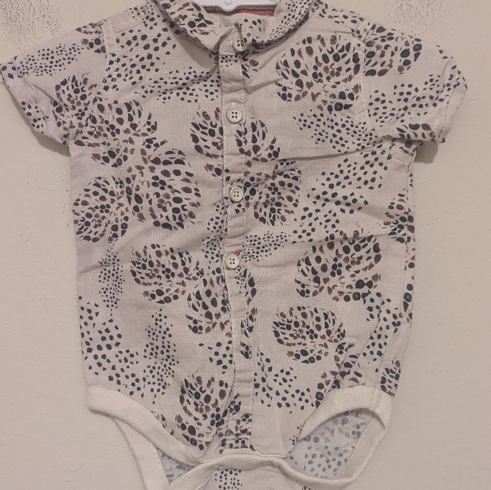 Ted Baker brown fern onsie 0 to 3 months